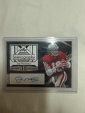 Joe Montana Autographed Leaf Scenography Card 2/3
